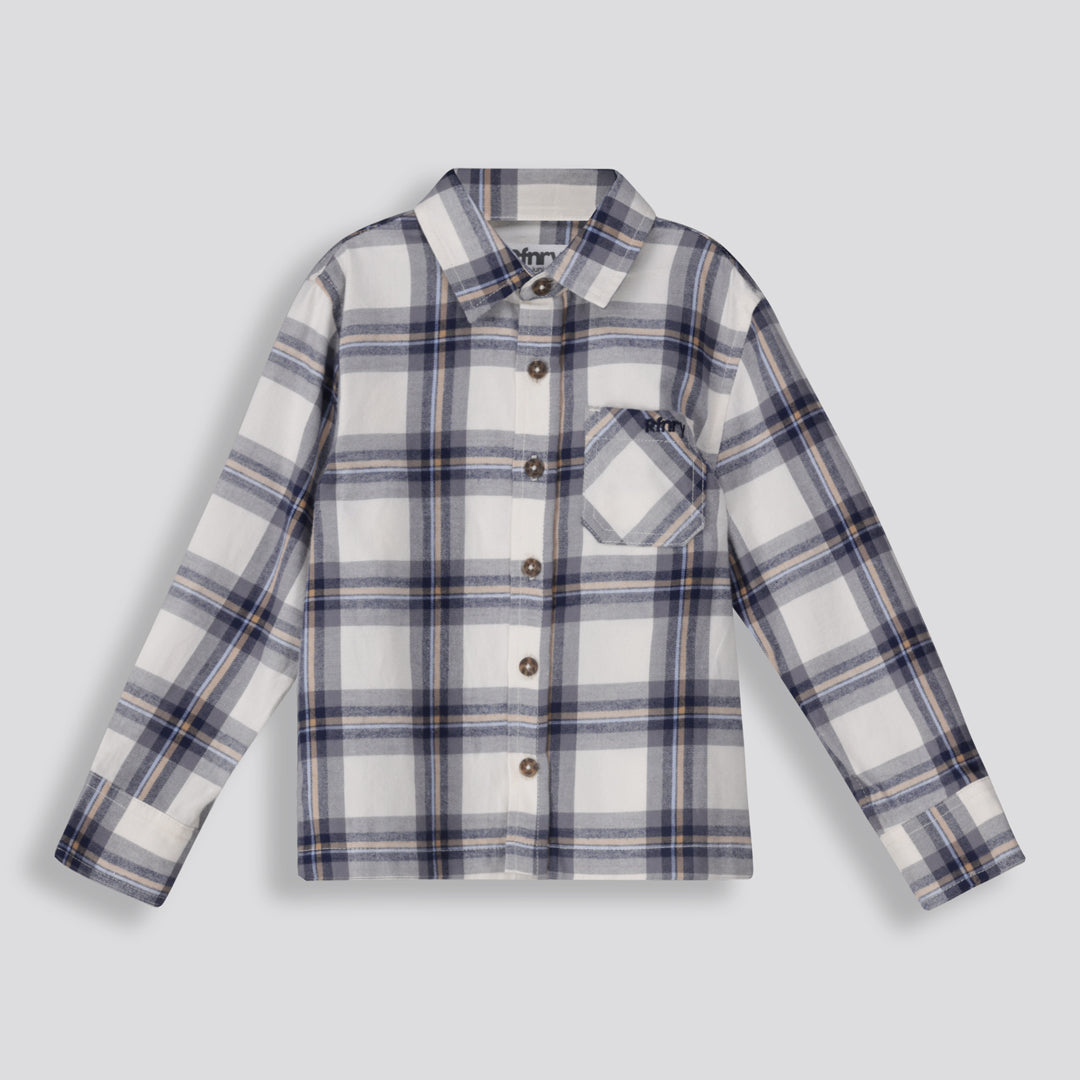 Boys Check Shirt _ 158868 _ Charcoal