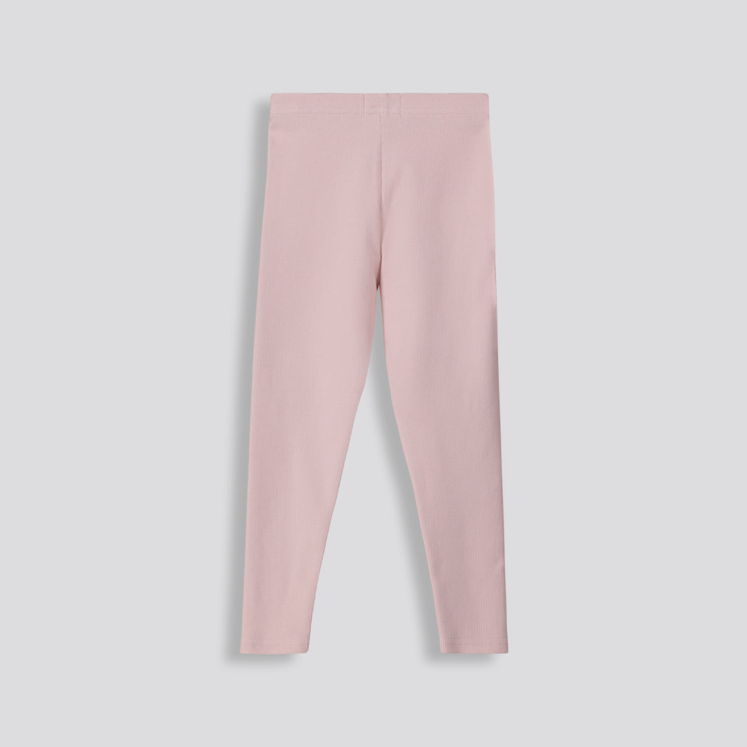 Girls Ribbed Leggings _ 159674 _ Pink