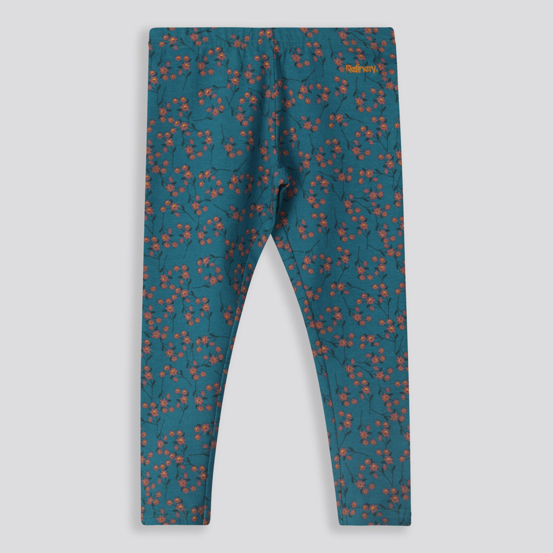 Girls Print Leggings _ 159678 _ Green