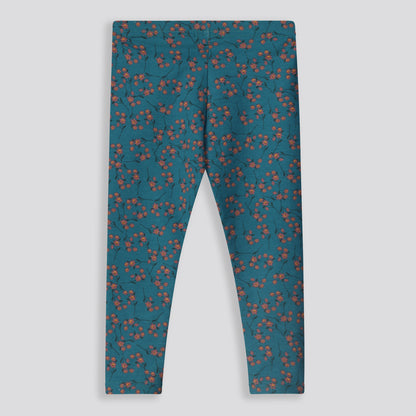 Girls Print Leggings _ 159678 _ Green