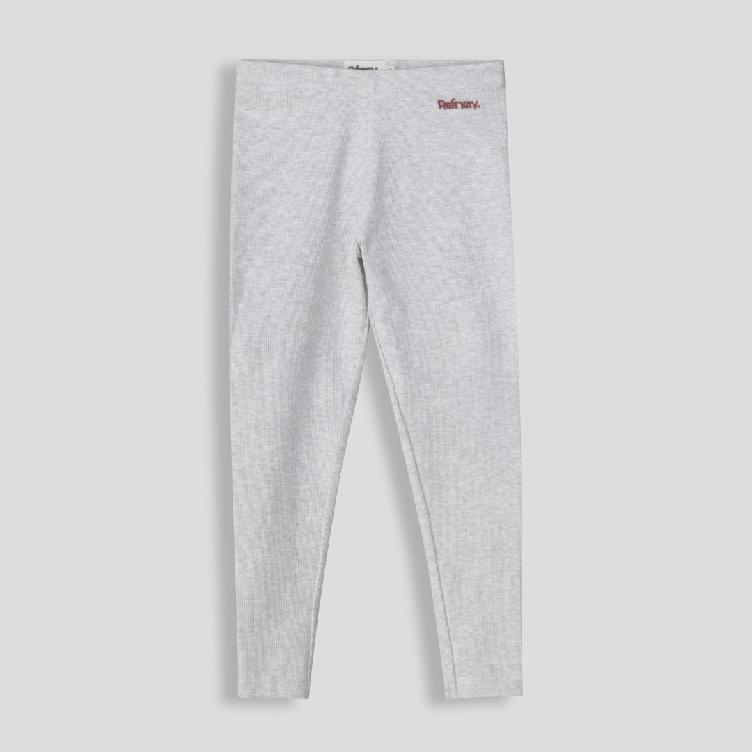 Girls Ribbed Leggings _ 159681 _ Ice Mel