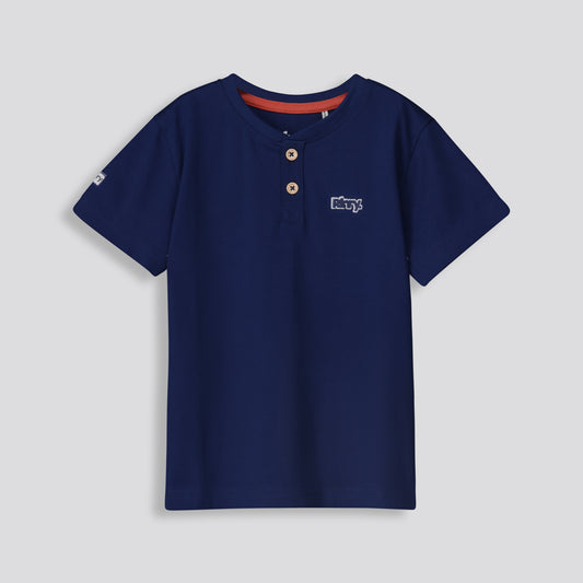 Boys Henley Tee _ 159781 _ Ink