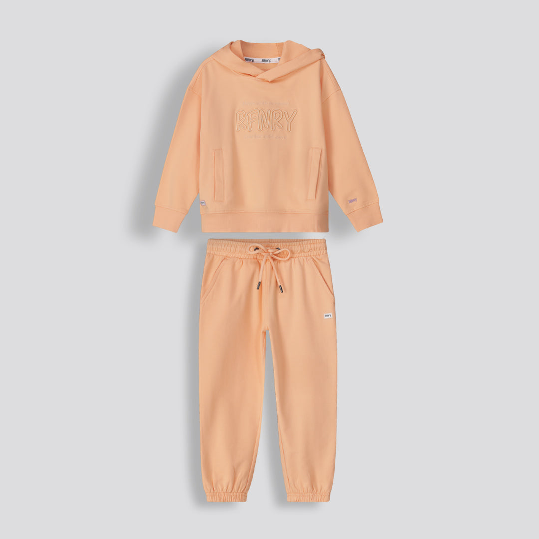 Girls Statement Hoodie _ 159959 _ Orange