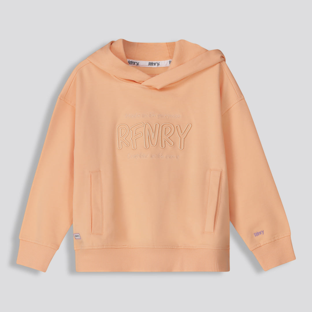 Girls Statement Hoodie _ 159959 _ Orange