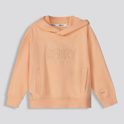 Girls Statement Hoodie _ 159959 _ Orange