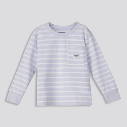 Boys Striped Long Sleeve _ 160066 _ Light Blue
