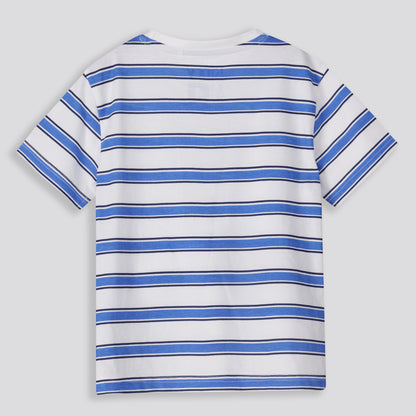 Boys Striped Tee _ 160083 _ Blue