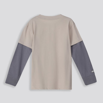 Boys Statement Long Sleeve _ 160448 _ Beige