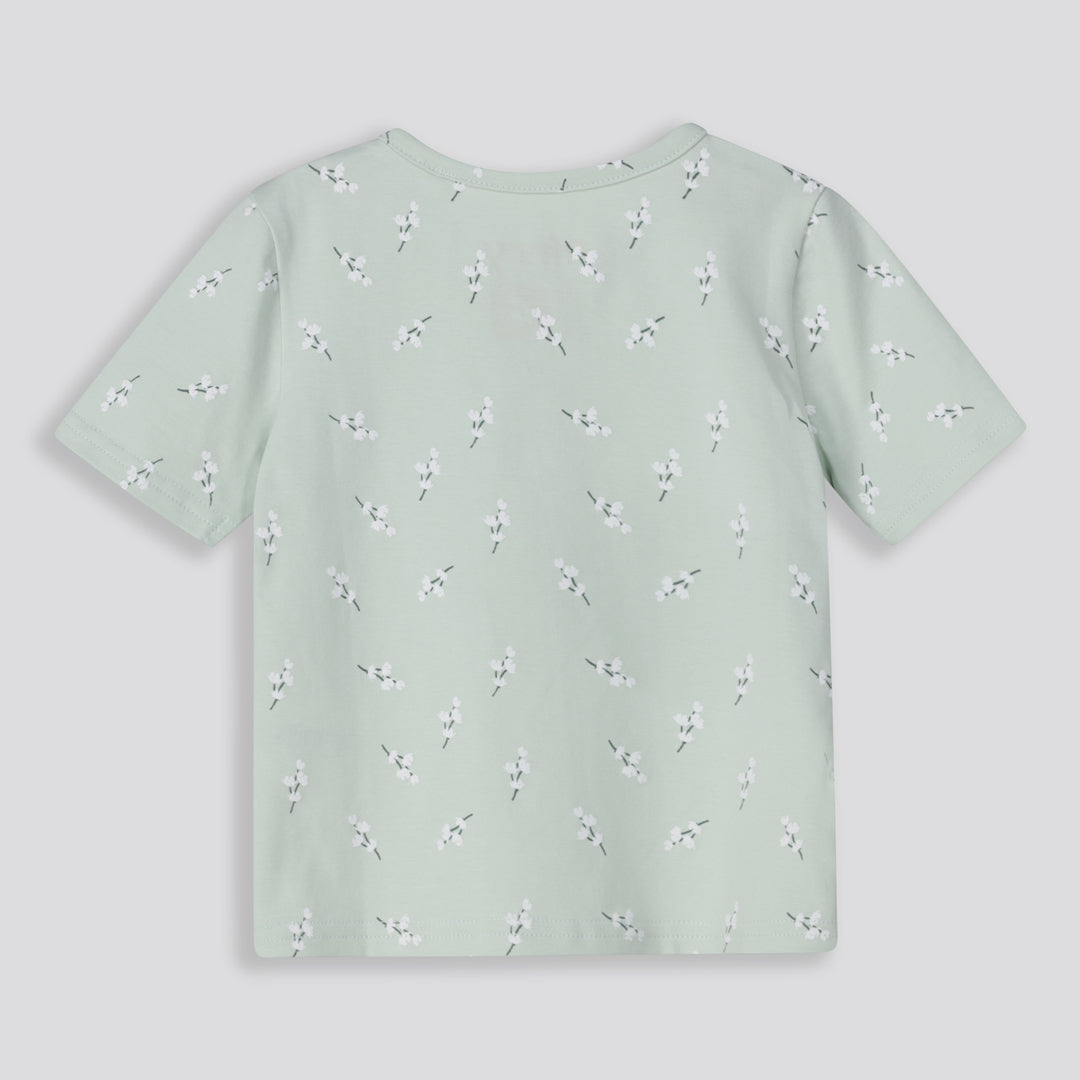 Girls Print Tee _ 160854 _ Green