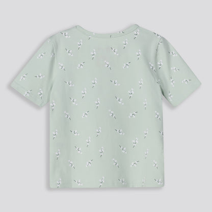 Girls Print Tee _ 160854 _ Green