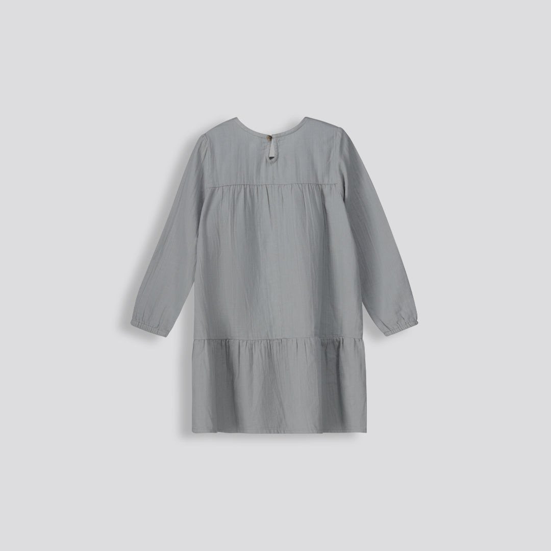 Girls Tiered Dress _ 162890 _ Sage
