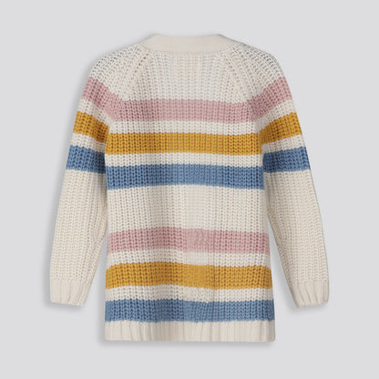 Girls Striped Cardigan