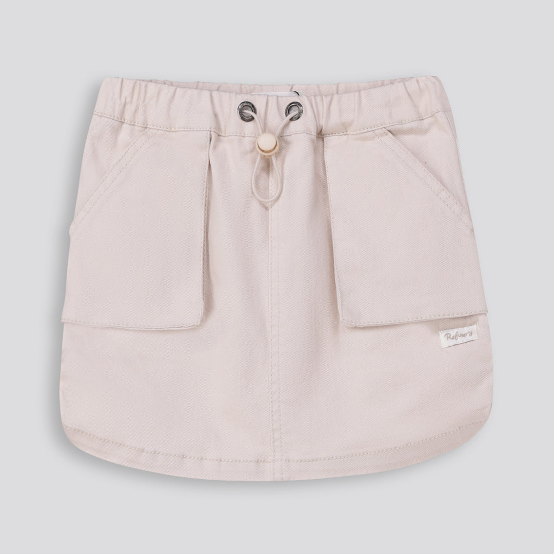 Girls Denim Skirt _ 165427 _ Ecru