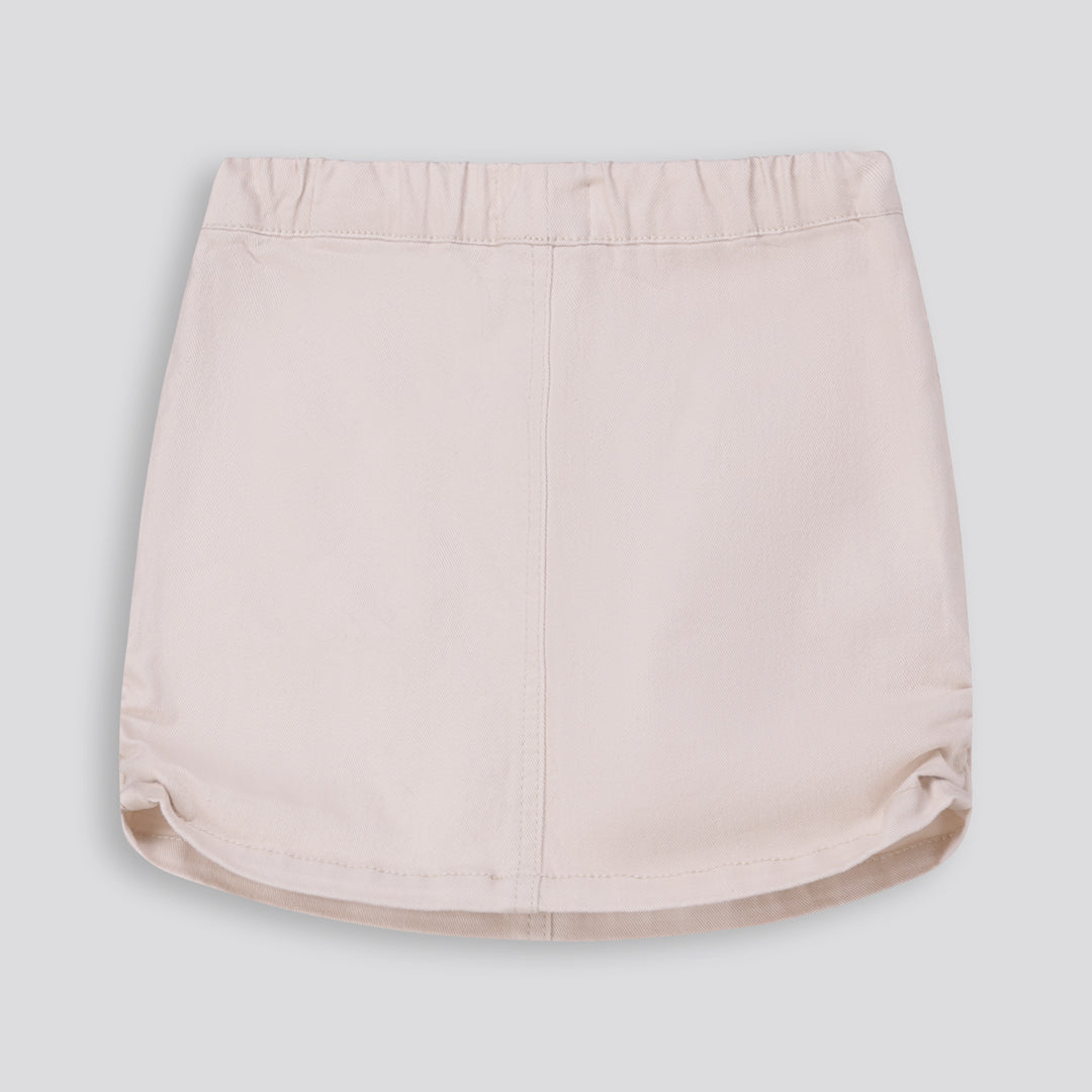 Girls Denim Skirt _ 165427 _ Ecru