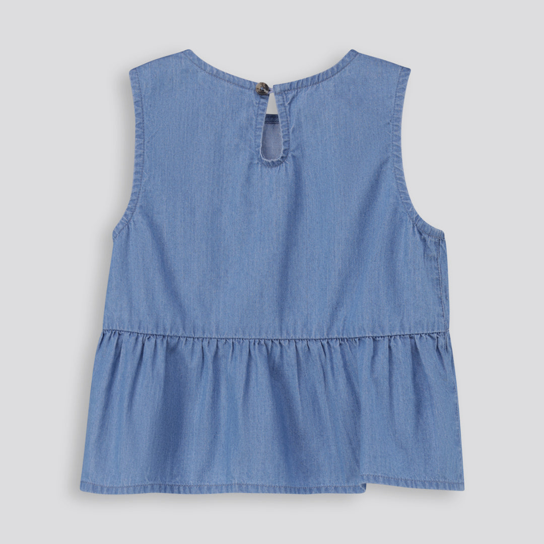 Girls Denim Tank Top _ 165722 _ Chambray