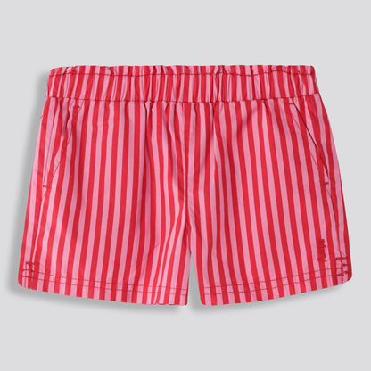 Girls Poplin Shorts _ 166022 _ Red