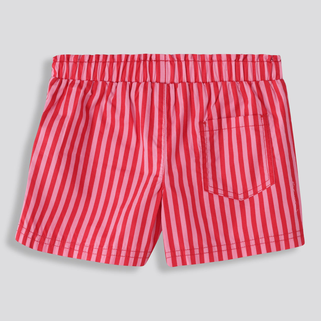 Girls Poplin Shorts _ 166022 _ Red