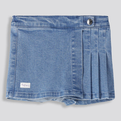 Girls Denim Skort _ 166475 _ Light Wash