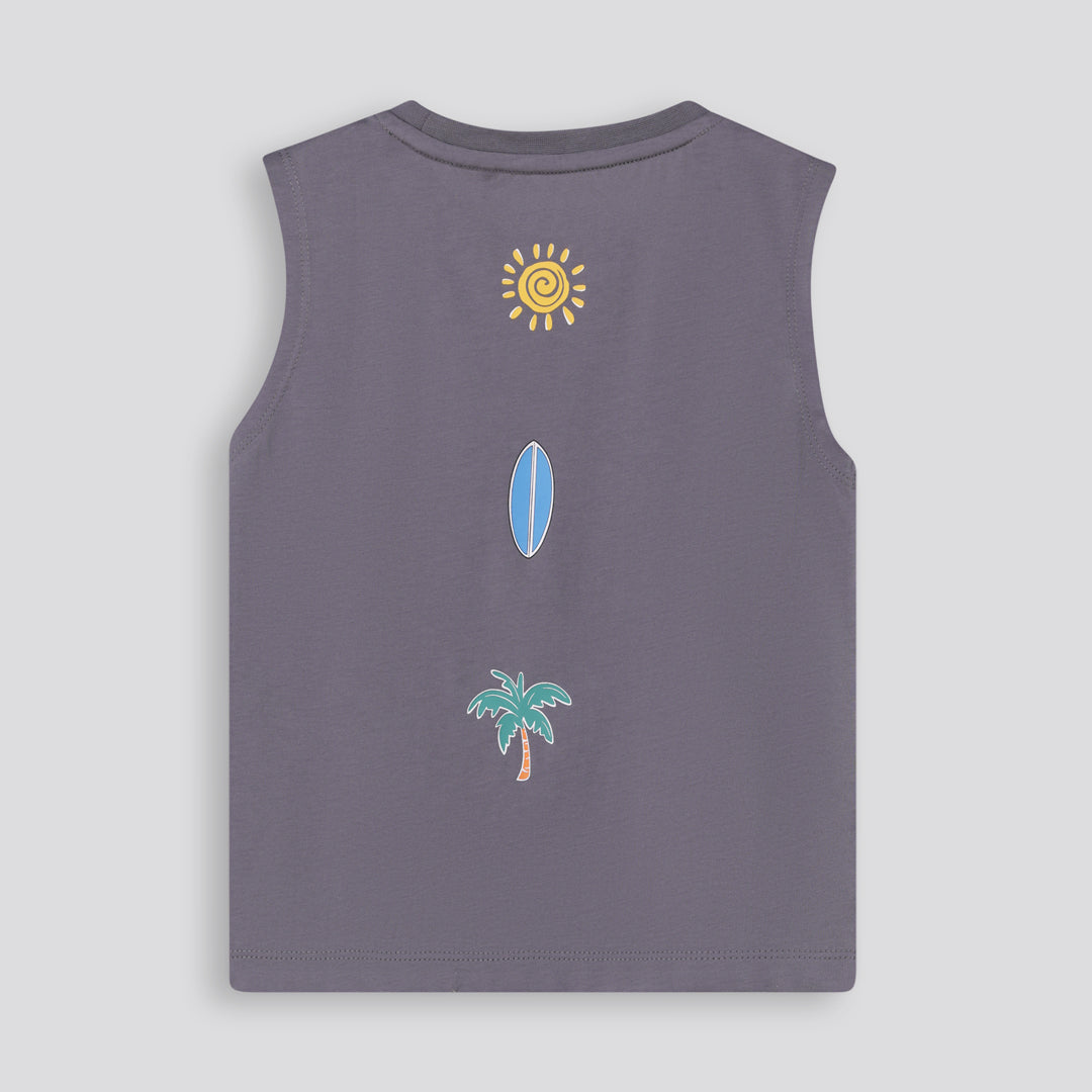 Boys Tank Tee _ 166665 _ Charcoal