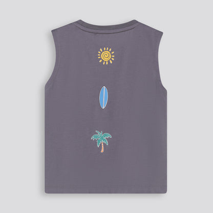 Boys Tank Tee _ 166665 _ Charcoal