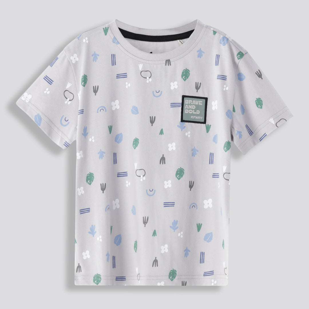 Boys Statement Tee _ 167040 _ Light Grey