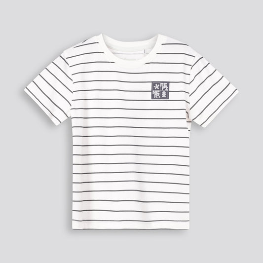 Boys Stripe Tee _ 167614 _ Off White