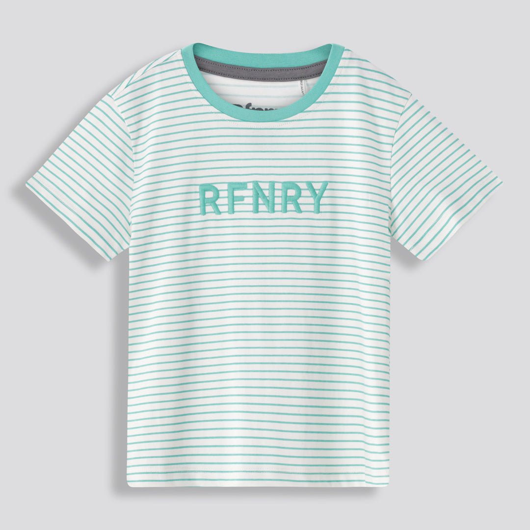 Boys Branded Tee _ 167904 _ Turquoise