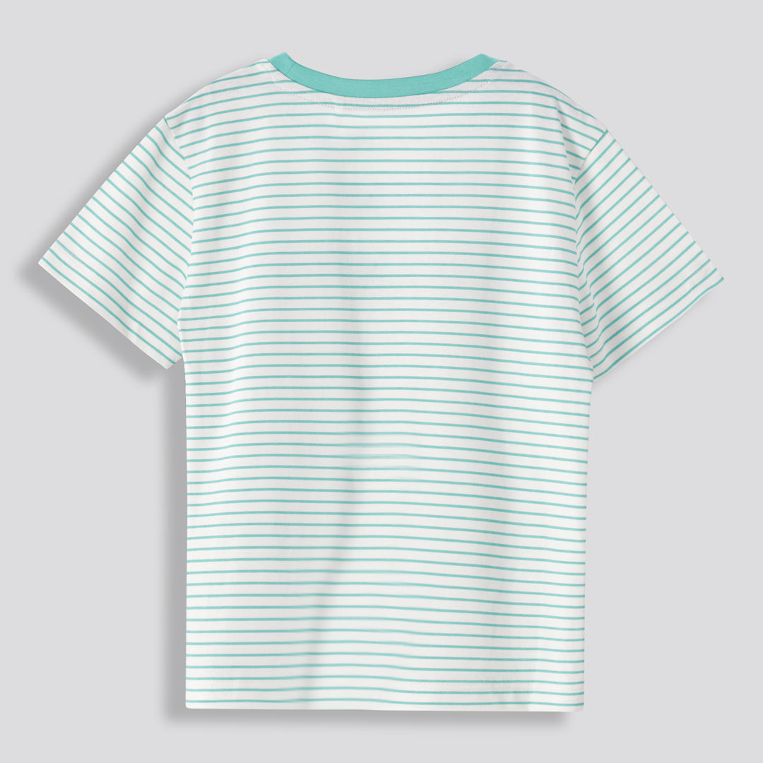 Boys Branded Tee _ 167904 _ Turquoise