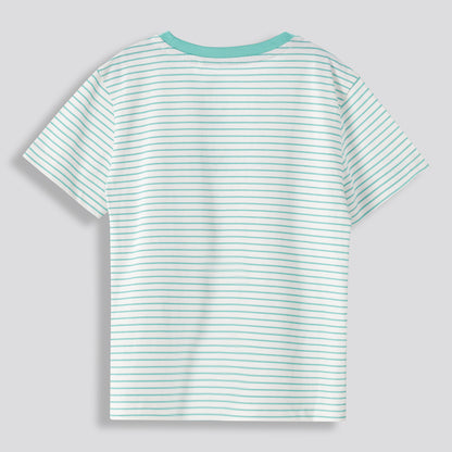 Boys Branded Tee _ 167904 _ Turquoise