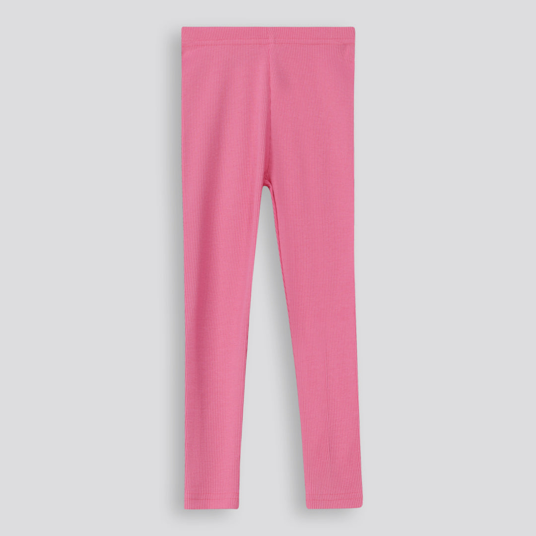 Girls Rib Leggings _ 168082 _ Rose