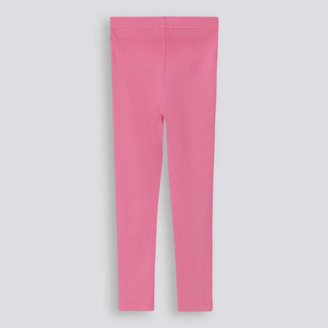 Girls Rib Leggings _ 168082 _ Rose