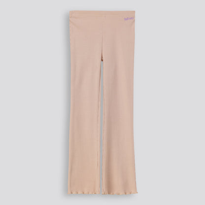 Girls Rib Flare Legging _ 168088 _ Biscuit