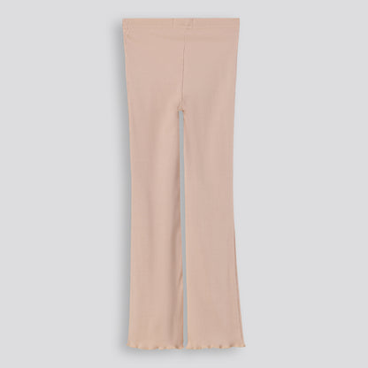 Girls Rib Flare Legging _ 168088 _ Biscuit