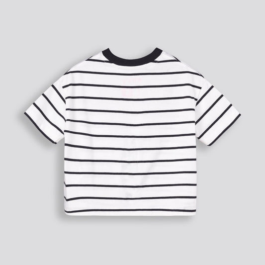 Girls Stripe Boxy Tee