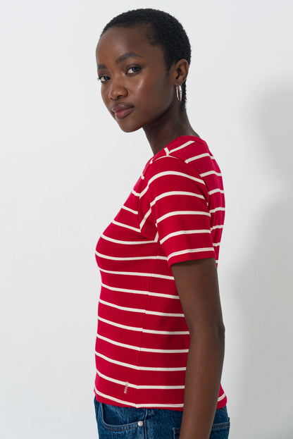 Hi Neck Fitted T-Shirt