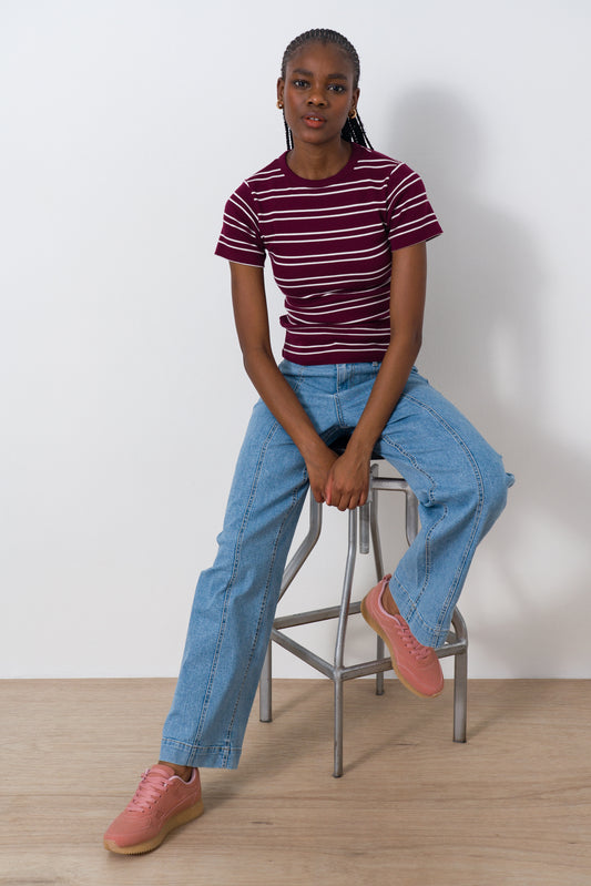 Fitted Ribbed T-Shirt