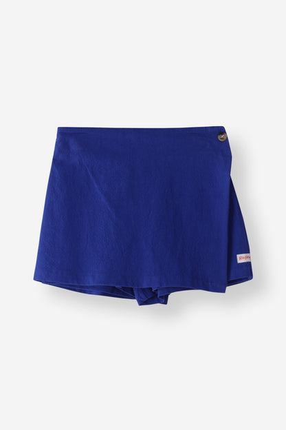 Wrap Front Linen Blend Skort
