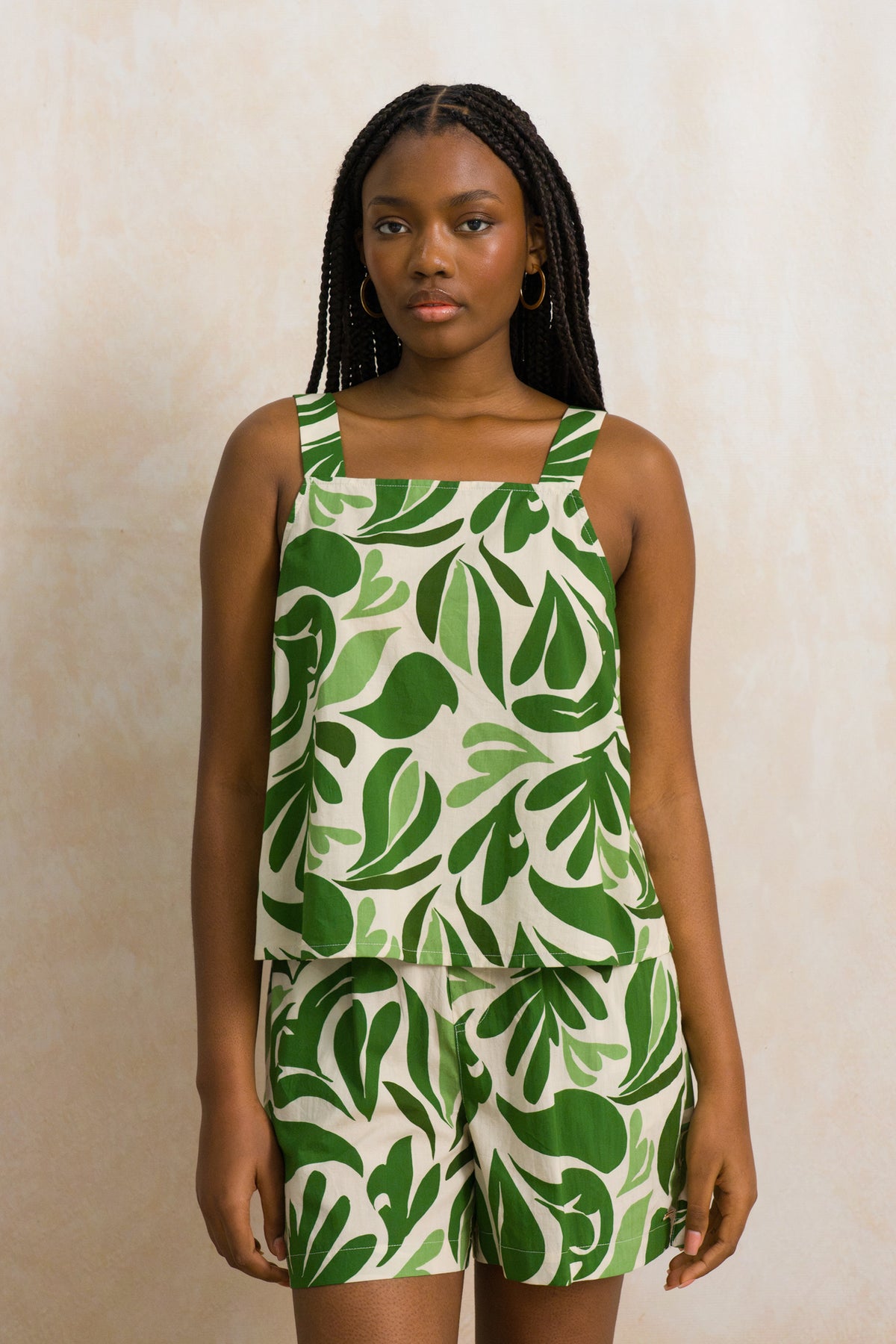Square Neck Woven Top
