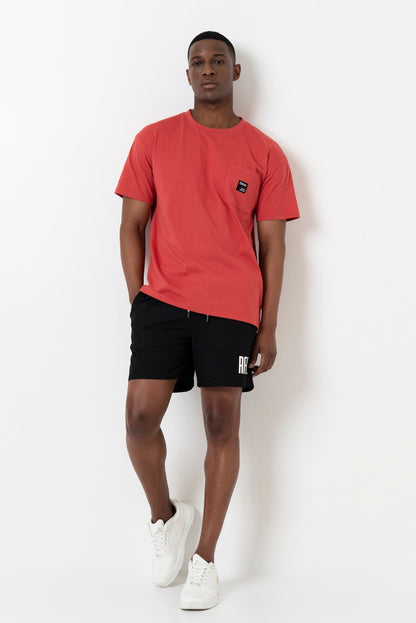 Oversized Pocket T-Shirt - Red