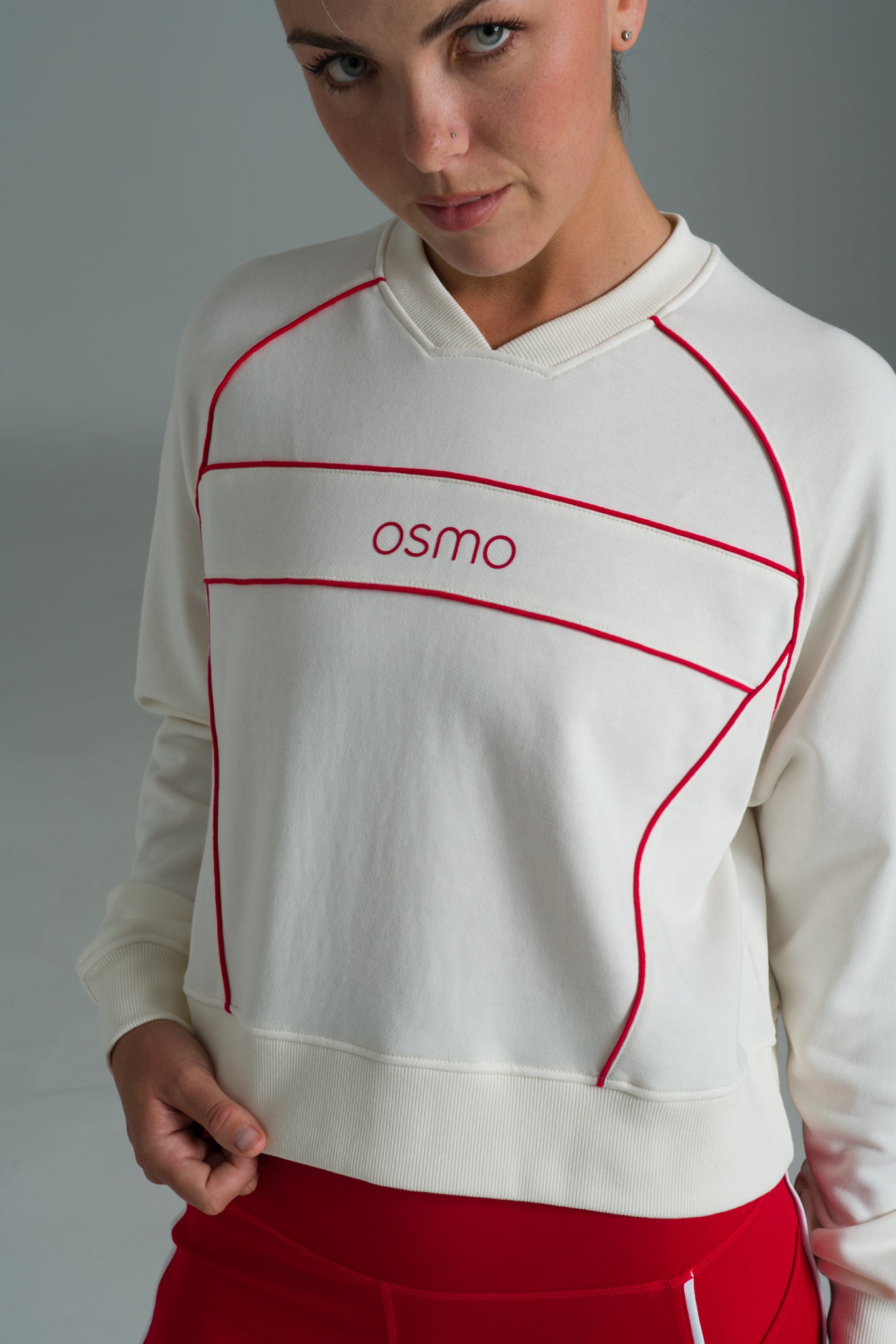 V-Neck-Sweat-Top
