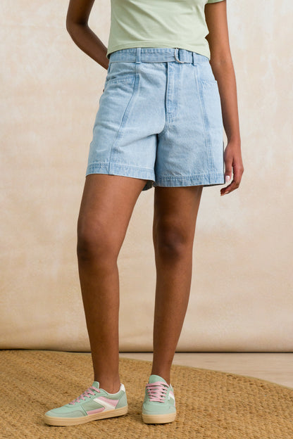 High-Waisted Denim Shorts