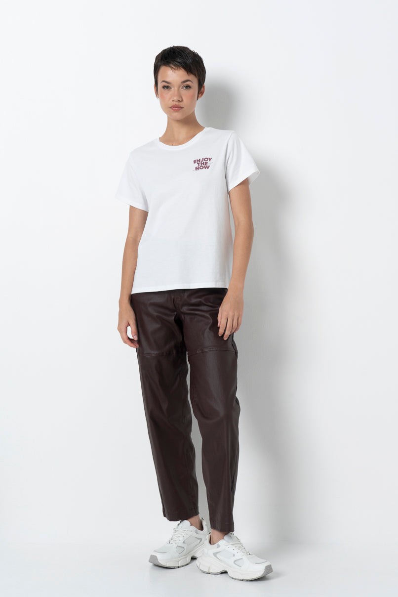 Straight Leg PU Pants