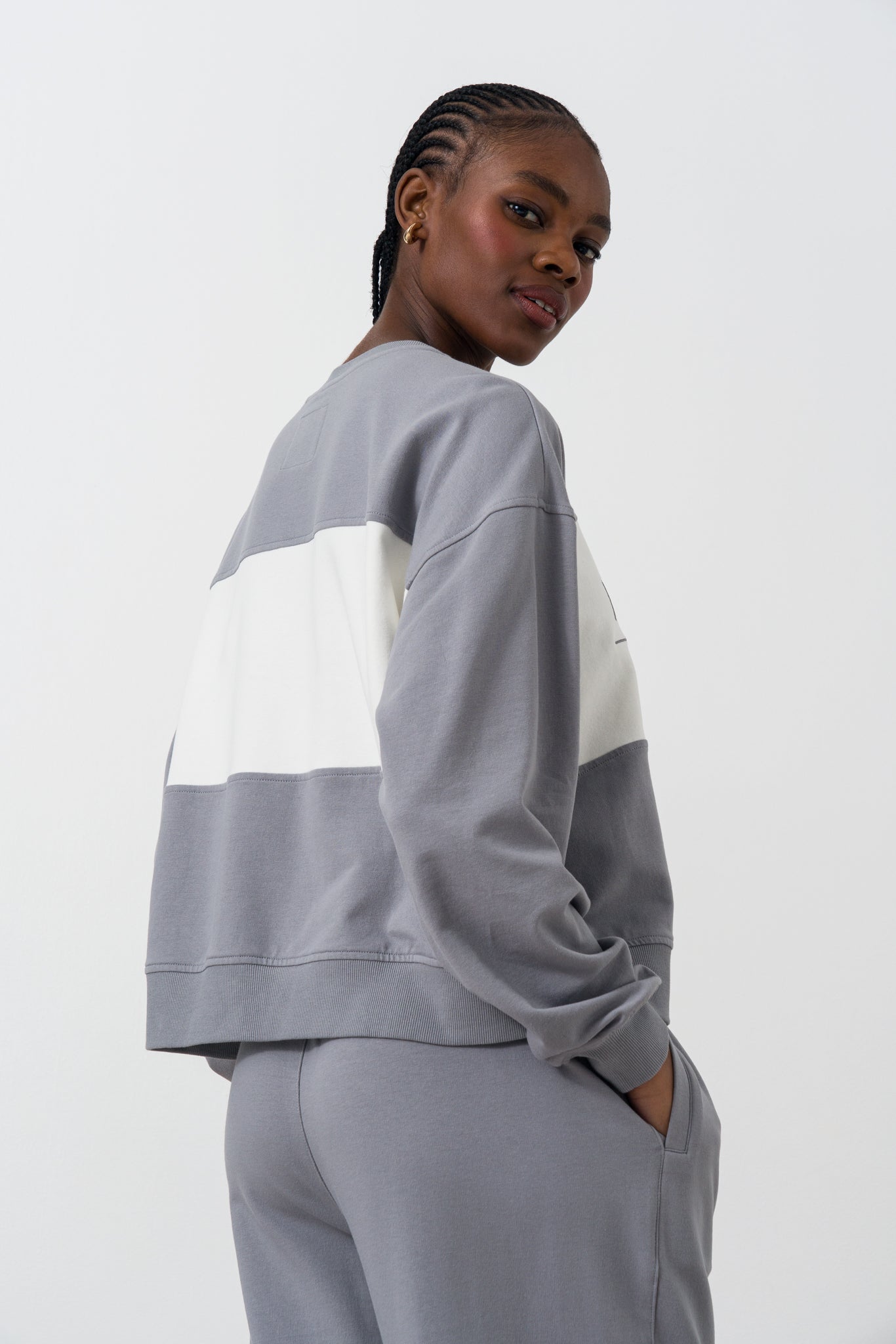 Colour Block Sweat Top