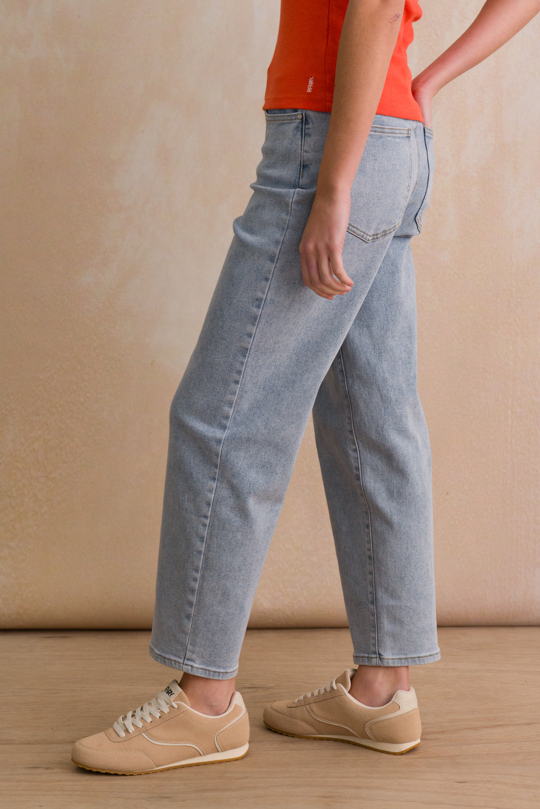 Straight Leg Denim Jeans