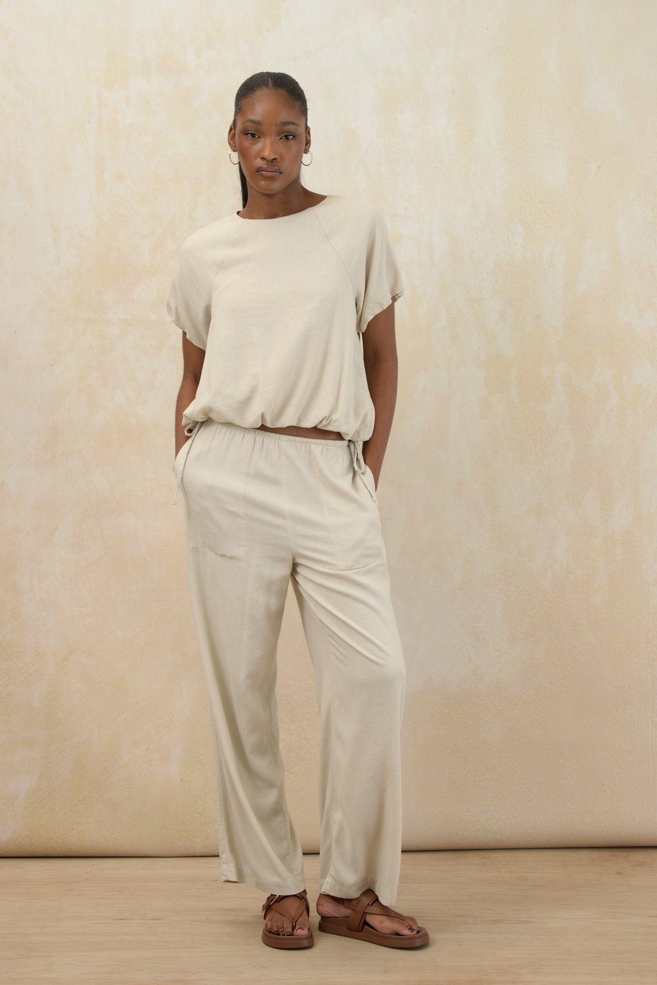 Relaxed Fit Bubble Hem