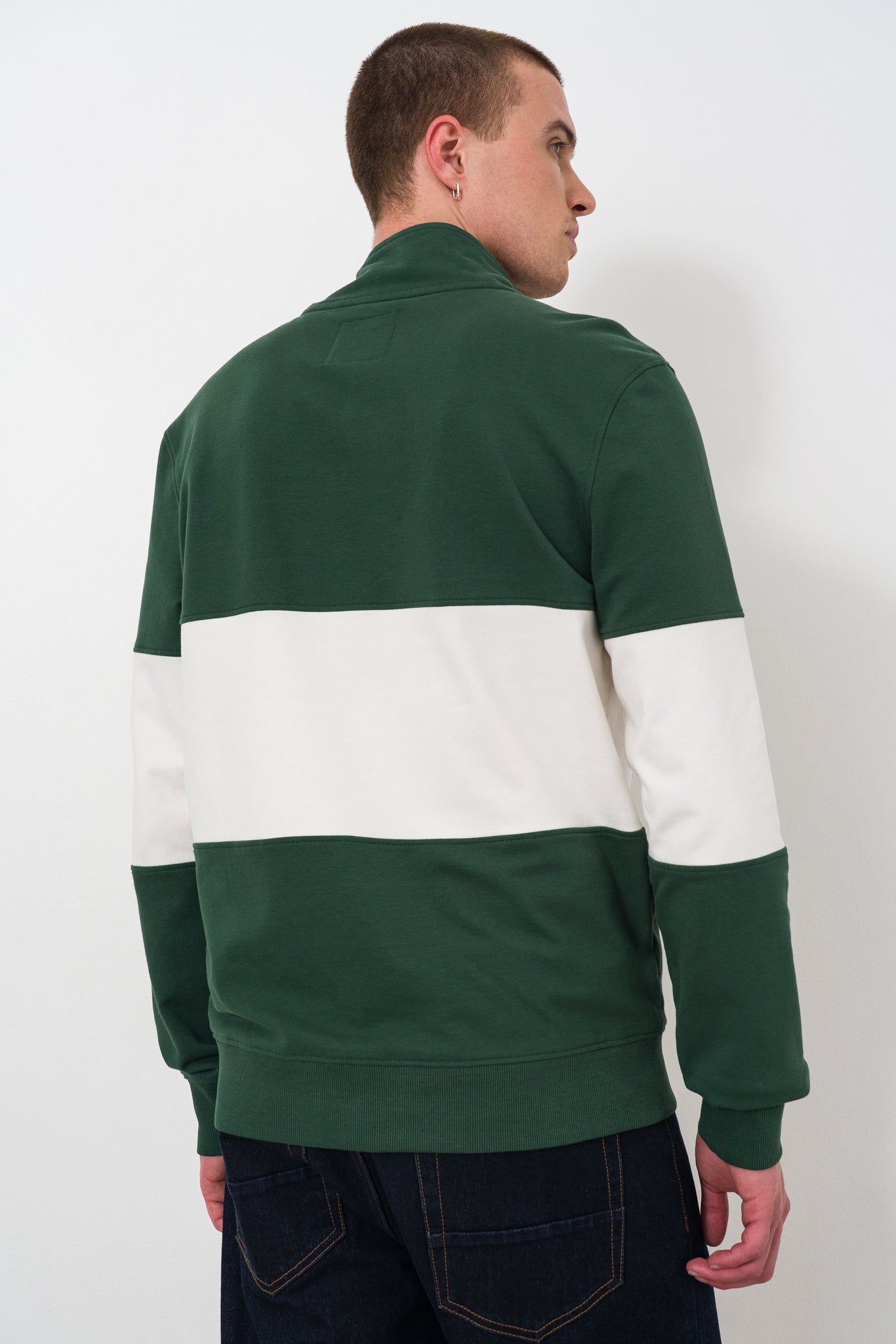 Colour Block High Neck Sweat
