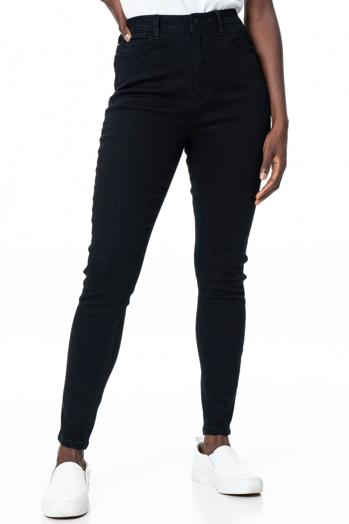 Rf09 High Waisted Skinny Jeans _ 135677 _ Black