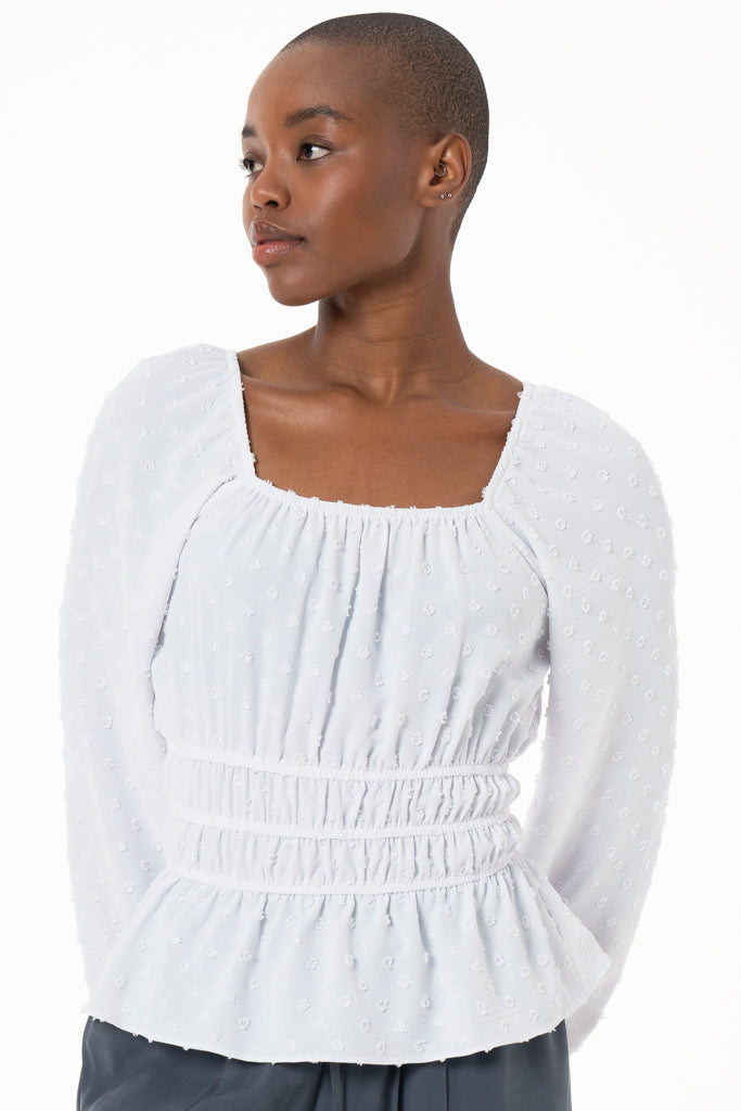 Puff-Sleeve Top _ 138762 _ White