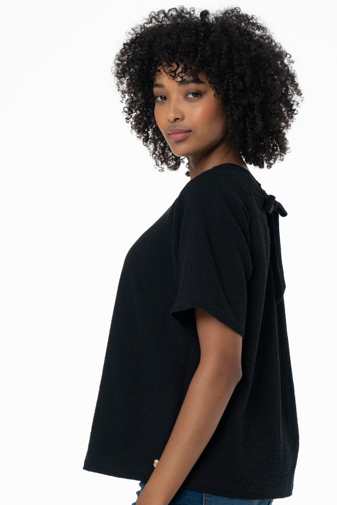 Relaxed Top With Back Detail _ 142062 _ Black