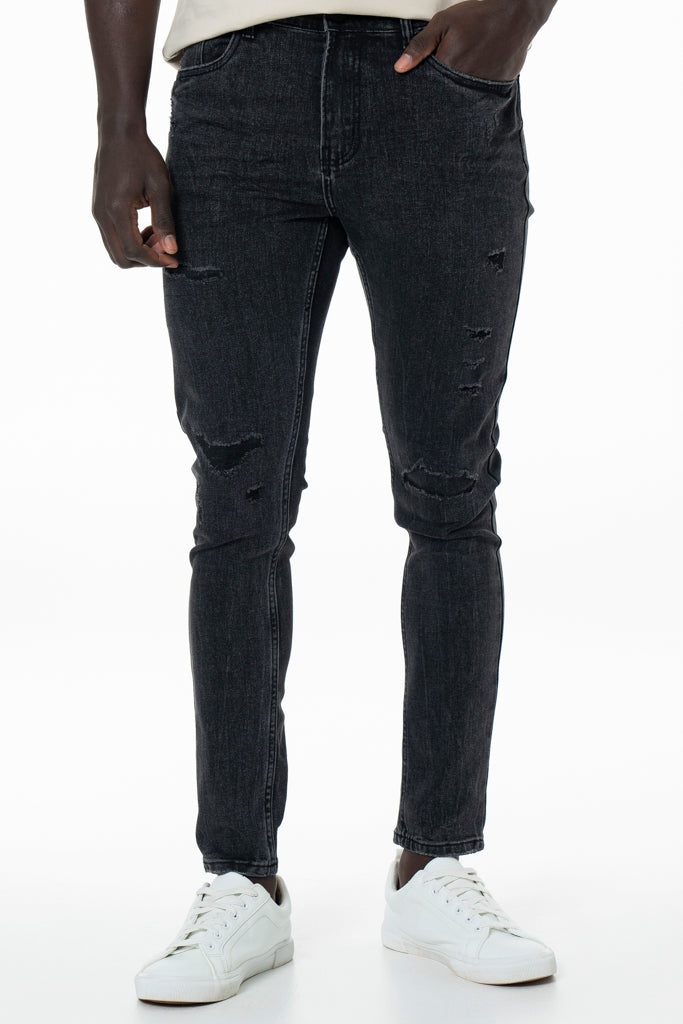 Rf10 Rip & Repair Skinny Denim Jeans _ 140443 _ Black Wash